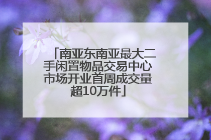南亚东南亚最大二手闲置物品交易中心市场开业首周成交量超10万件
