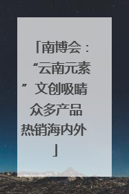 南博会：“云南元素”文创吸睛 众多产品热销海内外