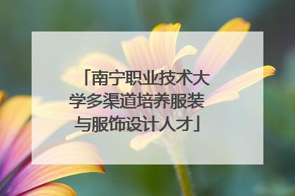 南宁职业技术大学多渠道培养服装与服饰设计人才