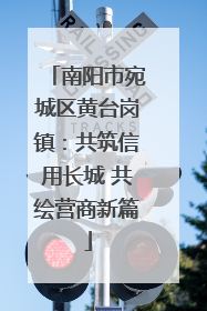 南阳市宛城区黄台岗镇：共筑信用长城 共绘营商新篇