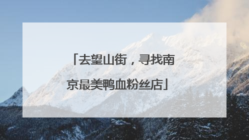 去望山街，寻找南京最美鸭血粉丝店