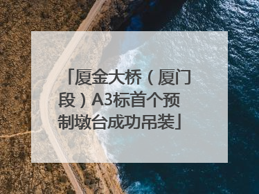 厦金大桥（厦门段）A3标首个预制墩台成功吊装
