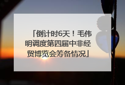 倒计时6天！毛伟明调度第四届中非经贸博览会筹备情况