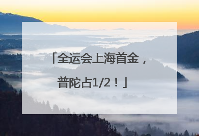 全运会上海首金，普陀占1/2！