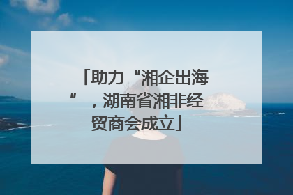 助力“湘企出海”，湖南省湘非经贸商会成立