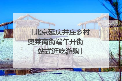 北京延庆井庄乡村奥莱商街端午开街 一站式逛吃游购