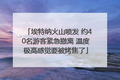 埃特纳火山喷发 约40名游客紧急撤离 温度极高感觉要被烤焦了