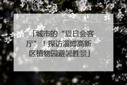 城市的“夏日会客厅”！探访淄博高新区植物园避暑胜景