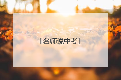 名师说中考