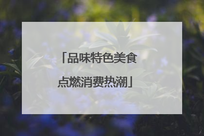 品味特色美食 点燃消费热潮