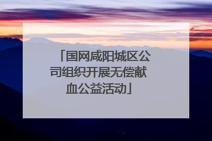 国网咸阳城区公司组织开展无偿献血公益活动