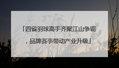 四省羽球高手齐聚江山争霸，品牌赛事带动产业升级