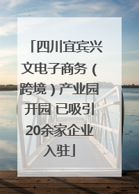 四川宜宾兴文电子商务（跨境）产业园开园 已吸引20余家企业入驻