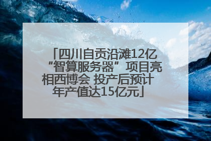 四川自贡沿滩12亿“智算服务器”项目亮相西博会 投产后预计年产值达15亿元
