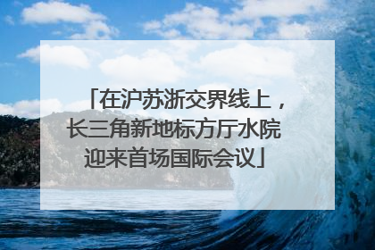 在沪苏浙交界线上，长三角新地标方厅水院迎来首场国际会议