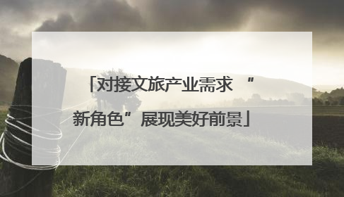 对接文旅产业需求 “新角色”展现美好前景