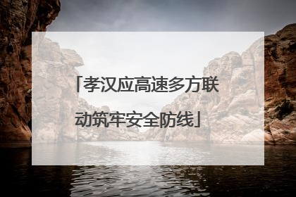 孝汉应高速多方联动筑牢安全防线