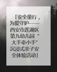 安全童行，为爱守护——西安市莲湖区第九幼儿园“大手牵小手”沉浸式亲子安全体验活动
