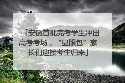 安徽首批完考学生冲出高考考场，“显眼包”家长们迎接考生归来