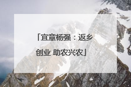 宜章杨强：返乡创业 助农兴农
