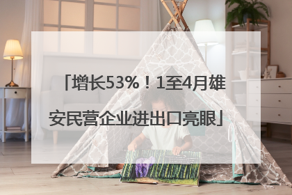 增长53%！1至4月雄安民营企业进出口亮眼