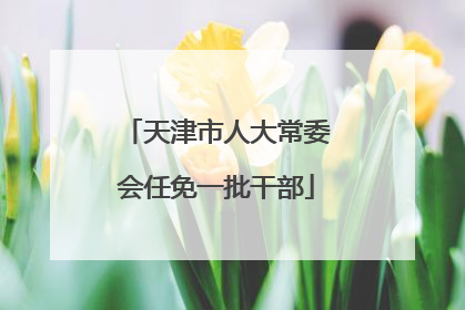 天津市人大常委会任免一批干部