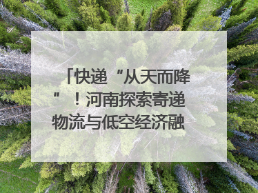 快递“从天而降”！河南探索寄递物流与低空经济融合发展｜一线