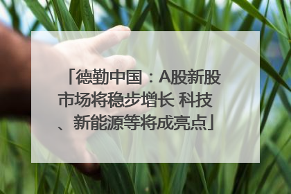 德勤中国：A股新股市场将稳步增长 科技、新能源等将成亮点