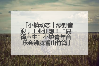 小镇动态丨绿野音浪，工业狂想！“夏铎声生”小镇青年音乐会沸腾香山竹海