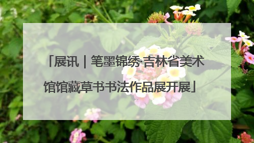 展讯｜笔墨锦绣·吉林省美术馆馆藏草书书法作品展开展