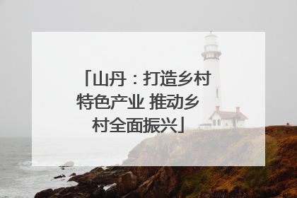 山丹：打造乡村特色产业 推动乡村全面振兴