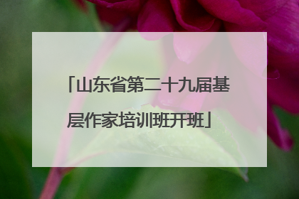 山东省第二十九届基层作家培训班开班