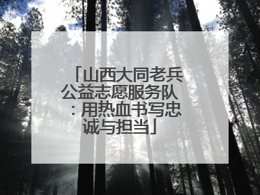 山西大同老兵公益志愿服务队：用热血书写忠诚与担当