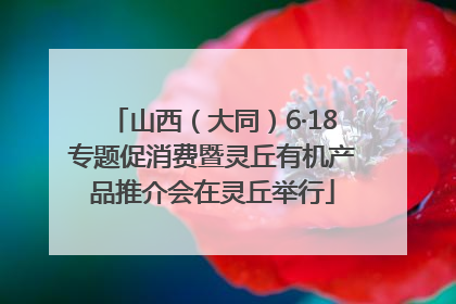 山西（大同）6·18专题促消费暨灵丘有机产品推介会在灵丘举行