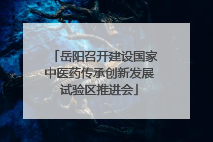 岳阳召开建设国家中医药传承创新发展试验区推进会