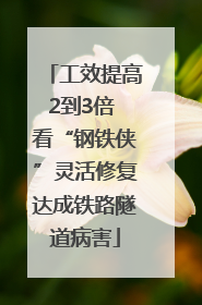 工效提高2到3倍 看“钢铁侠”灵活修复达成铁路隧道病害
