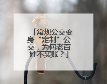 常规公交变身“定制”公交，为何老百姓不买账？