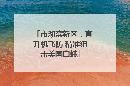 市湖滨新区：直升机飞防 精准狙击美国白蛾