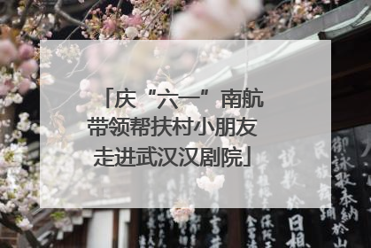 庆“六一”南航带领帮扶村小朋友走进武汉汉剧院