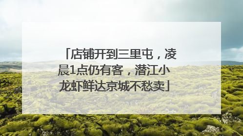 店铺开到三里屯，凌晨1点仍有客，潜江小龙虾鲜达京城不愁卖