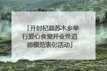 开封杞县苏木乡举行爱心食堂开业暨道德模范表彰活动