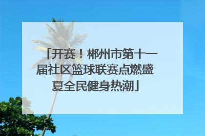 开赛！郴州市第十一届社区篮球联赛点燃盛夏全民健身热潮