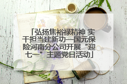 弘扬焦裕禄精神 实干担当建新功—国元保险河南分公司开展“迎七一”主题党日活动