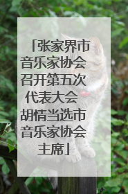 张家界市音乐家协会召开第五次代表大会 胡情当选市音乐家协会主席