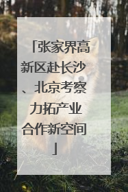 张家界高新区赴长沙、北京考察 力拓产业合作新空间