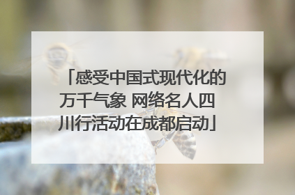 感受中国式现代化的万千气象 网络名人四川行活动在成都启动