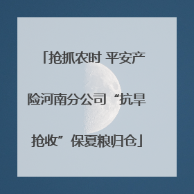 抢抓农时 平安产险河南分公司“抗旱抢收”保夏粮归仓