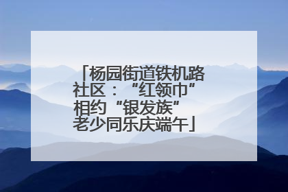 杨园街道铁机路社区：“红领巾”相约“银发族” 老少同乐庆端午