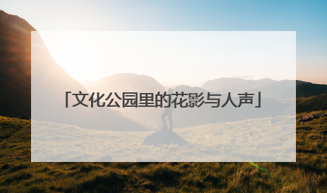 文化公园里的花影与人声