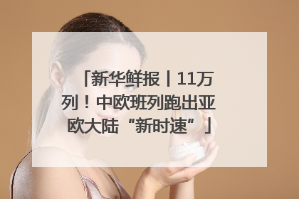 新华鲜报丨11万列！中欧班列跑出亚欧大陆“新时速”